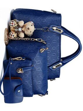 4Pcs/Set Women Lady Leather Handbags Messenger Shoulder Bags